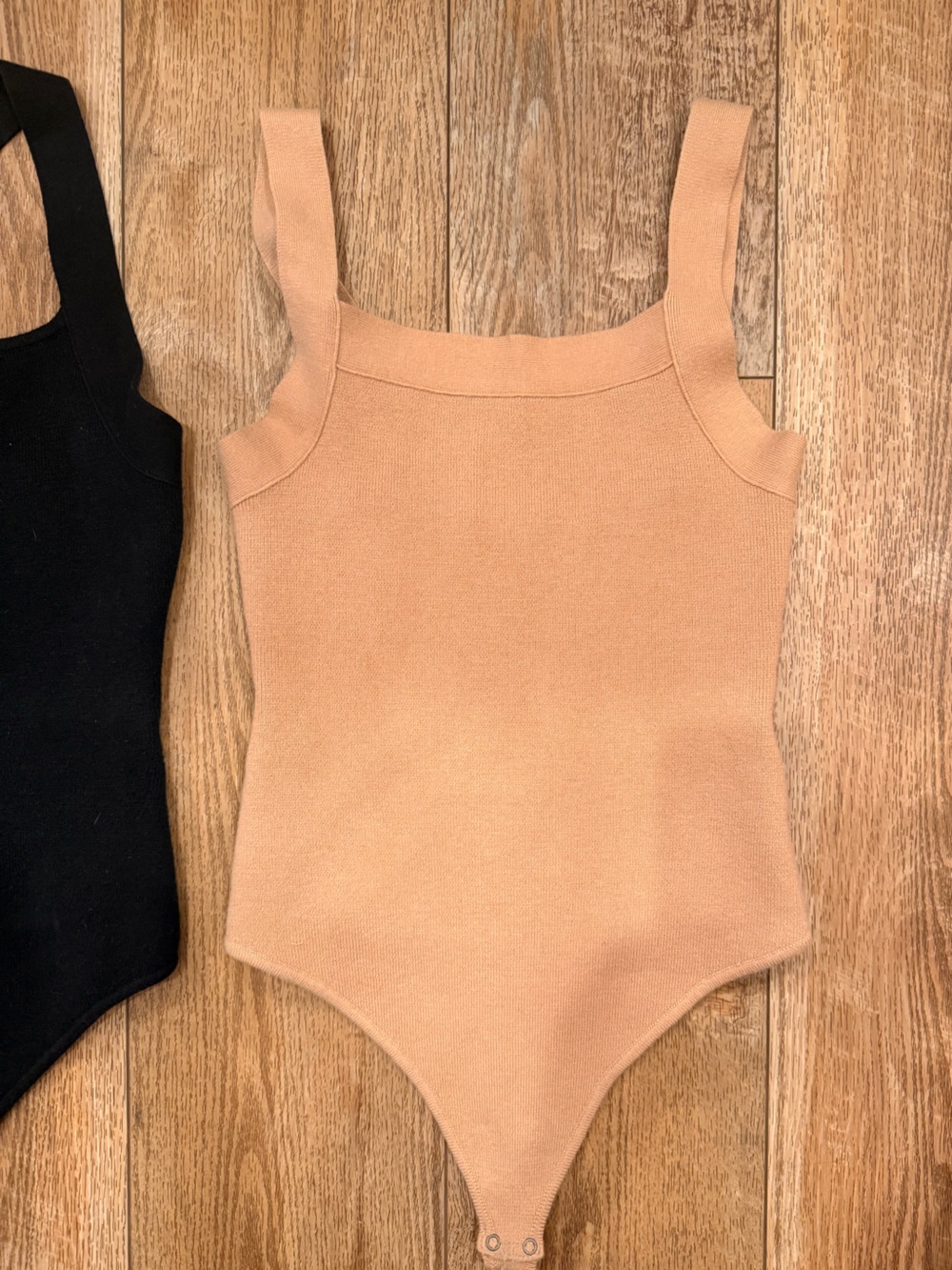 Abercrombie & Fitch Sweater-Knit Bodysuits Duo - Black & Nude - Picture 2 of 6